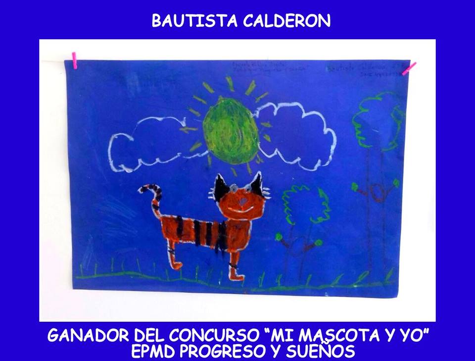 BAUTISTA CALDERÓN GANADOR DEL CONCURSO “MI MASCOTA Y YO”.
